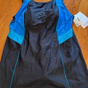 Womens DELTA BURKE  Swimsuit Swimdress  Black/Blue Size 18W BRAND NEW w/tags